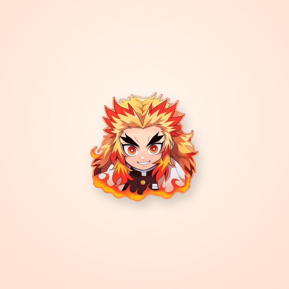 Demon Slayer Chibi Rengoku Orange Stroke Sticker