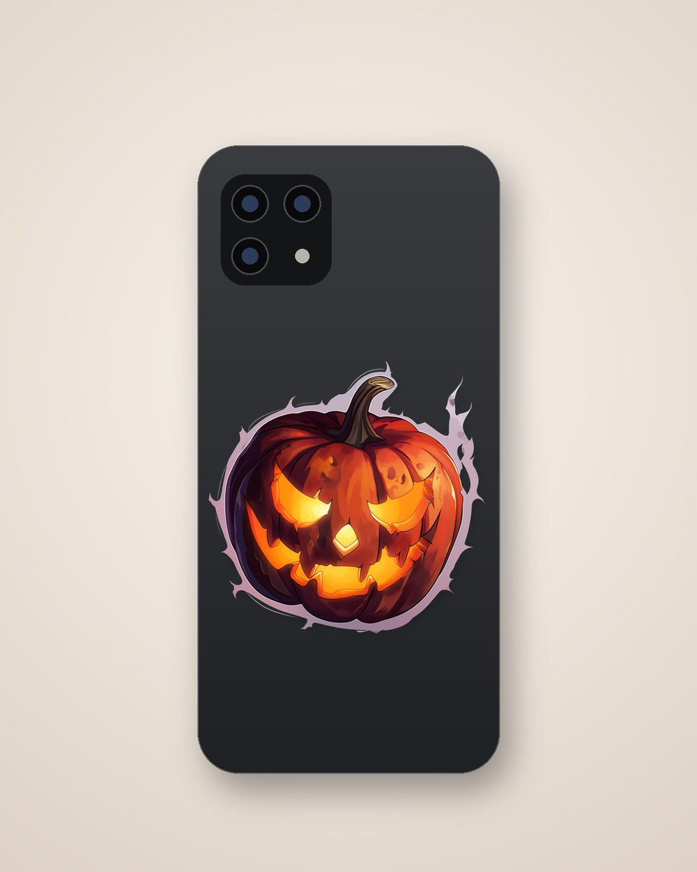 Jack-O’-Lantern Smoky Purple Stroke Sticker