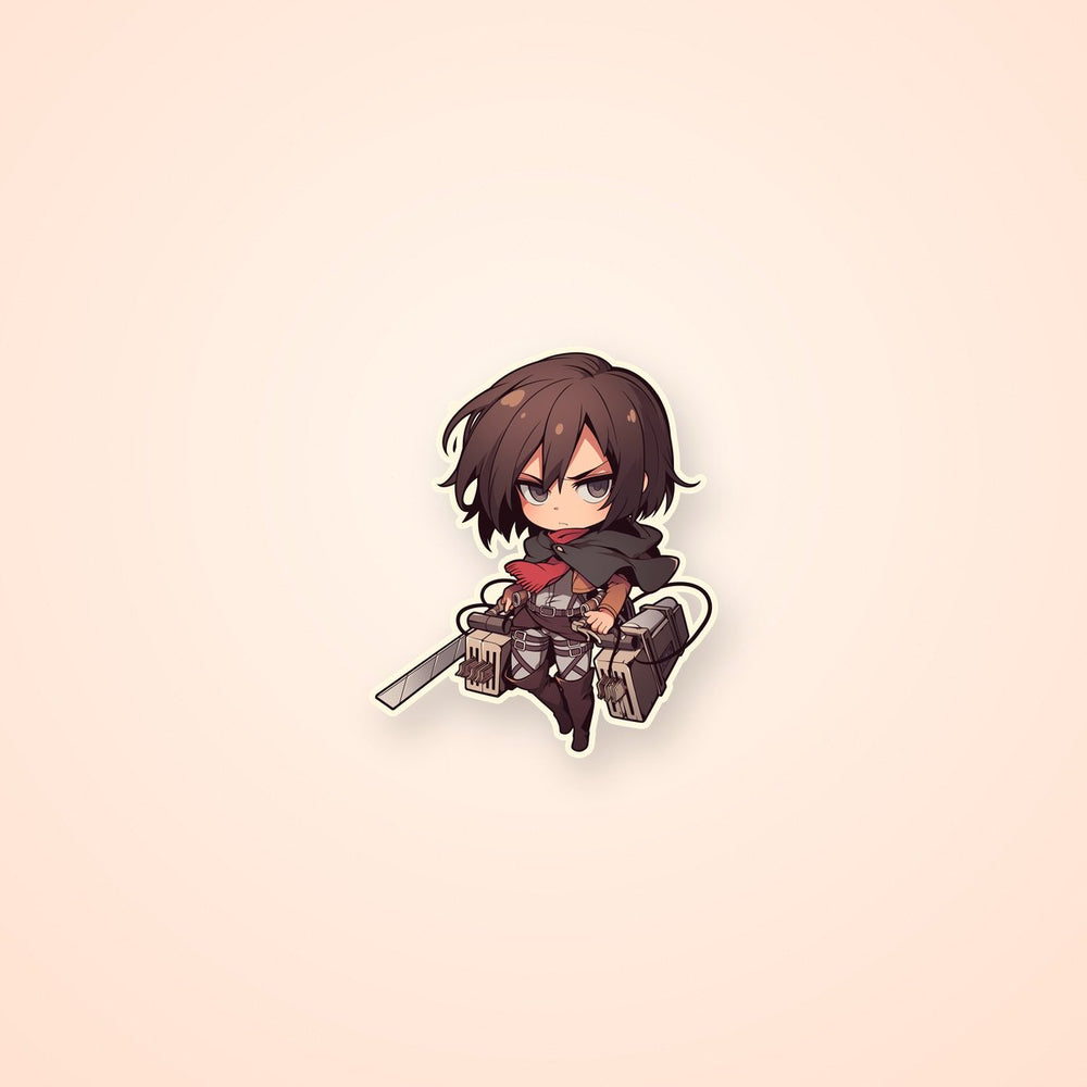 Attack on Titan Chibi Mikasa Sticker