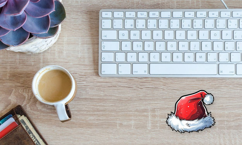 Aesthetic Santa Hat Sticker