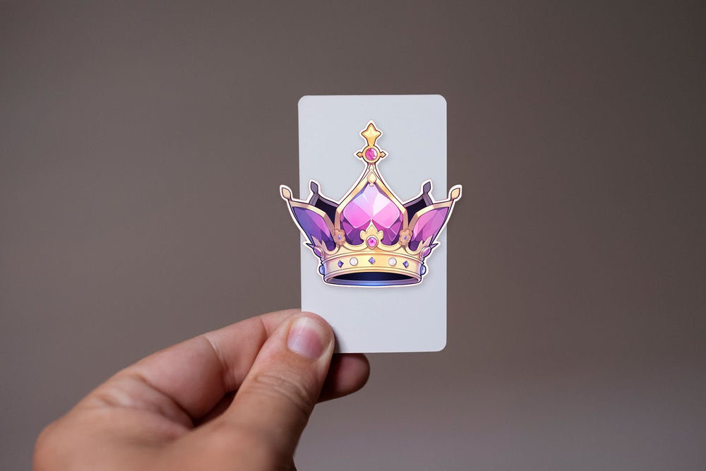 Purple Royal Crown Sticker