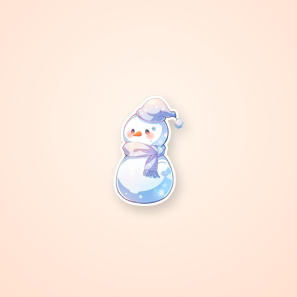 Snowman in Hat and Scarf Sticker