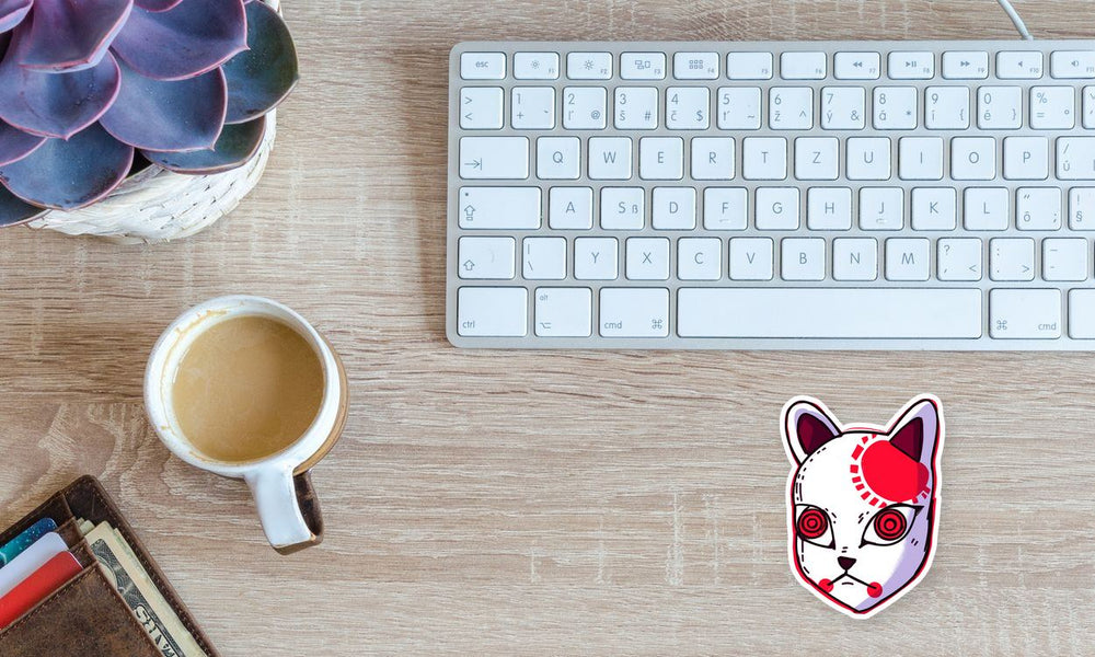 Japanese Kitsune Mask Sticker