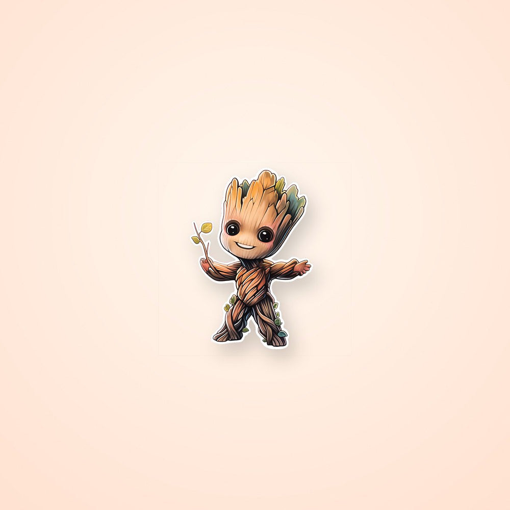 Cute Groot Smiling Marvel Sticker