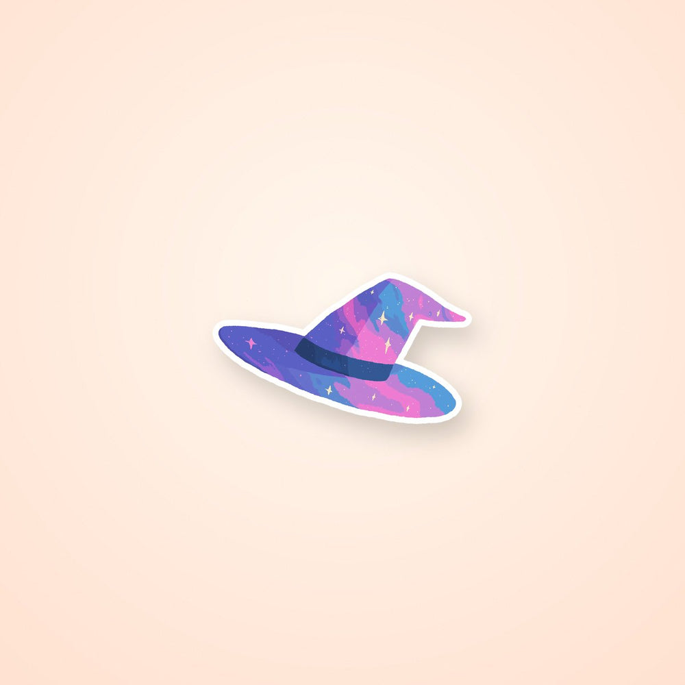Galaxy Witch Hat Aesthetic Sticker
