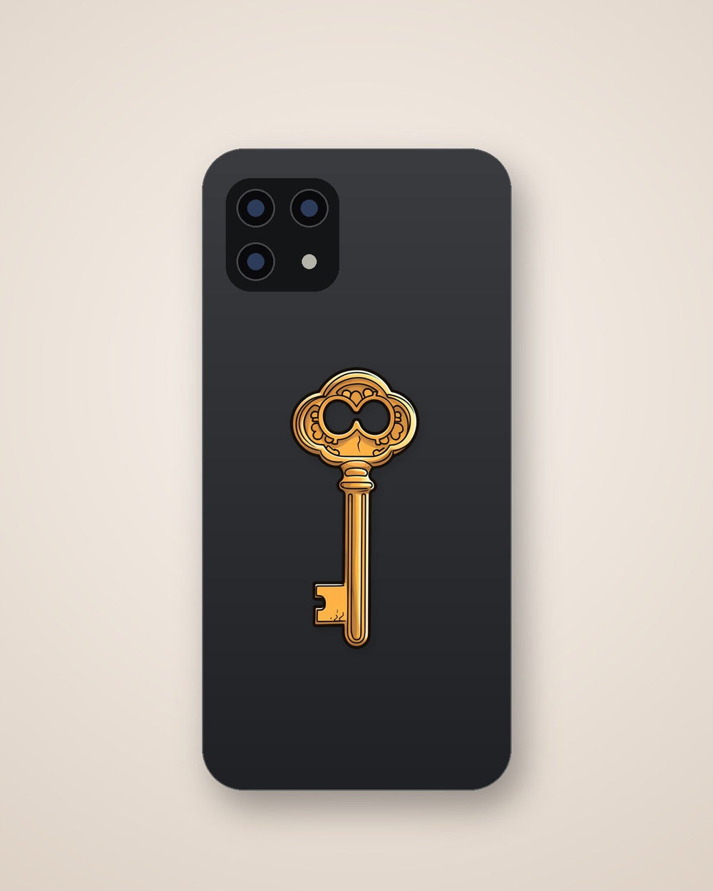 Golden Vintage Key Sticker