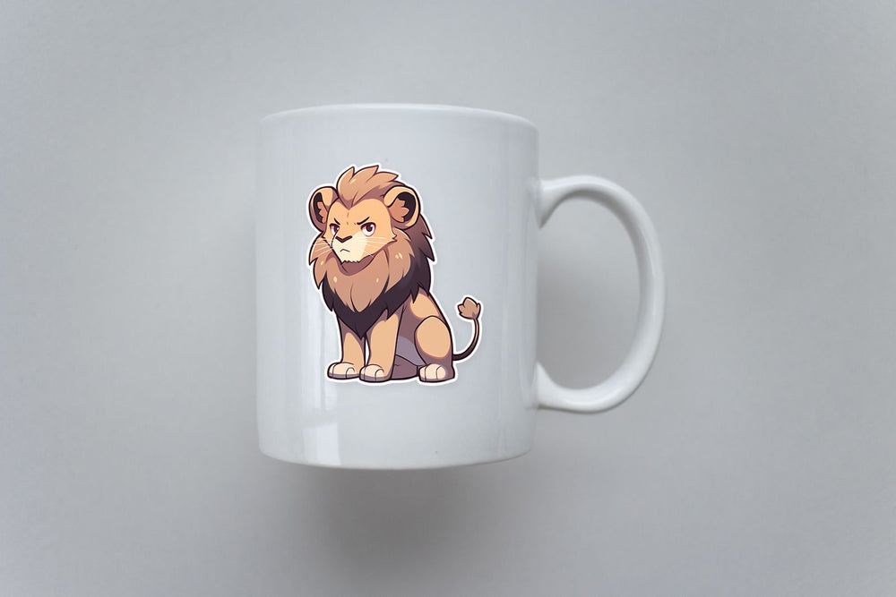 Cute Drawn Lion Sticker