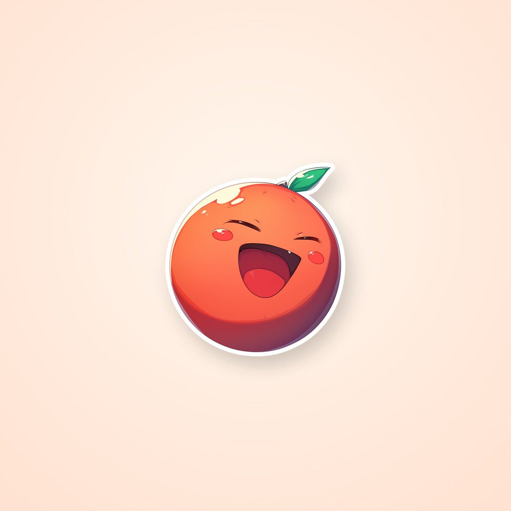 Funny Citrus Face Cartoon Sticker