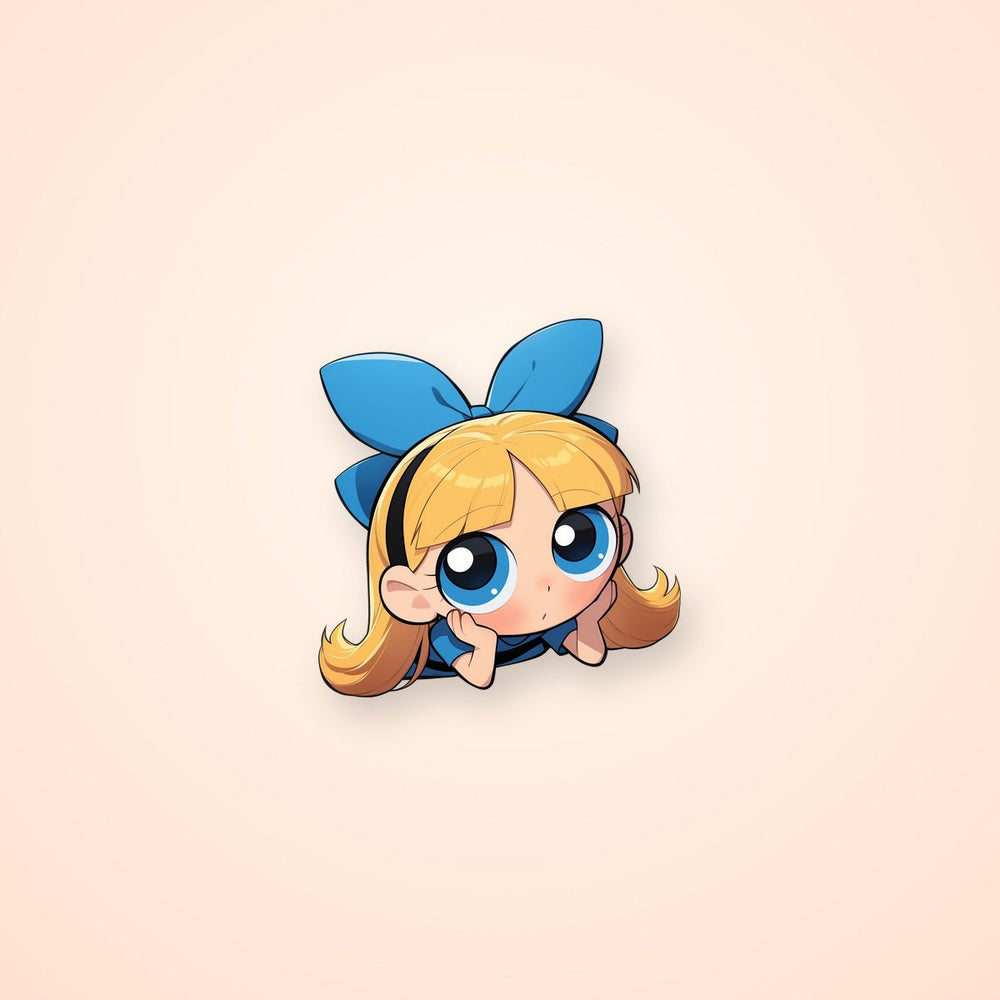 Powerpuff Girls Bubbles Blue Dress Sticker