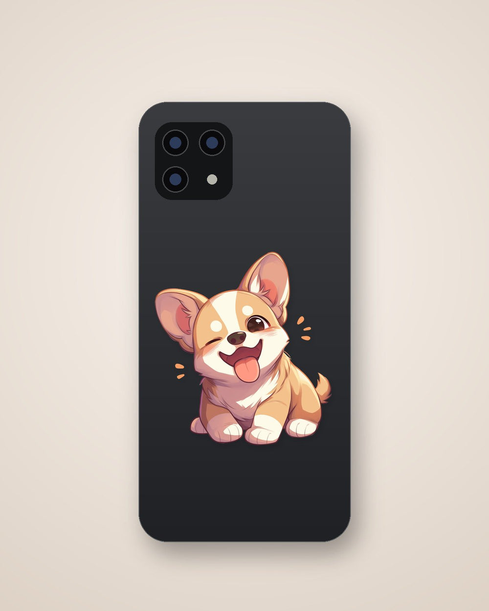 Cute Corgi Winking Clipart