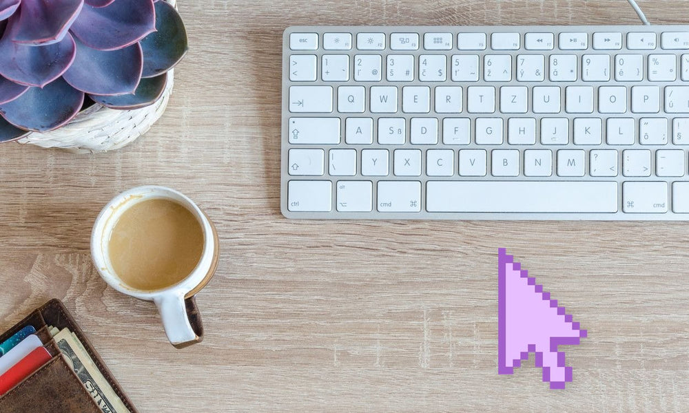 Purple Pixel Cursor Sticker