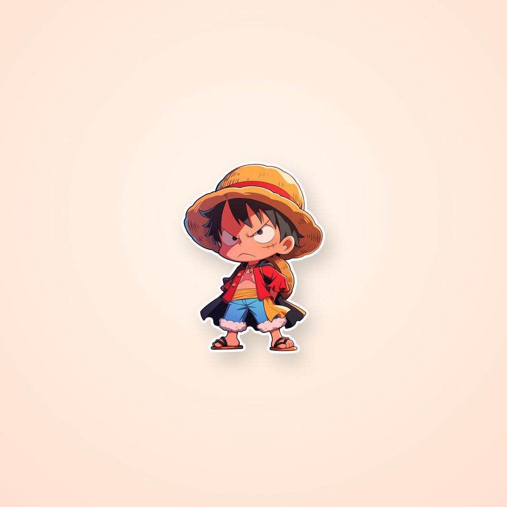 Serious Luffy One Piece Chibi Sticker