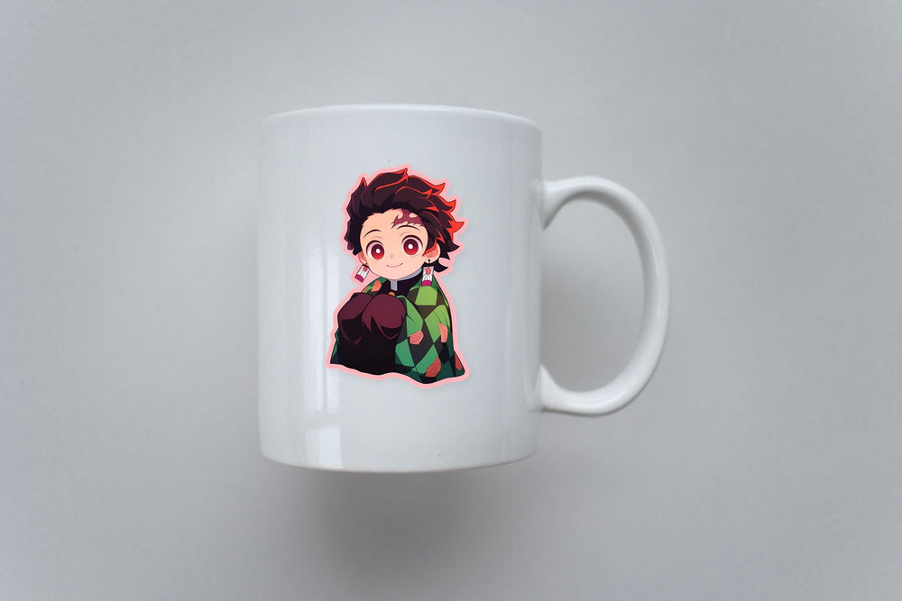 Demon Slayer Cute Tanjiro Pink Stroke Sticker