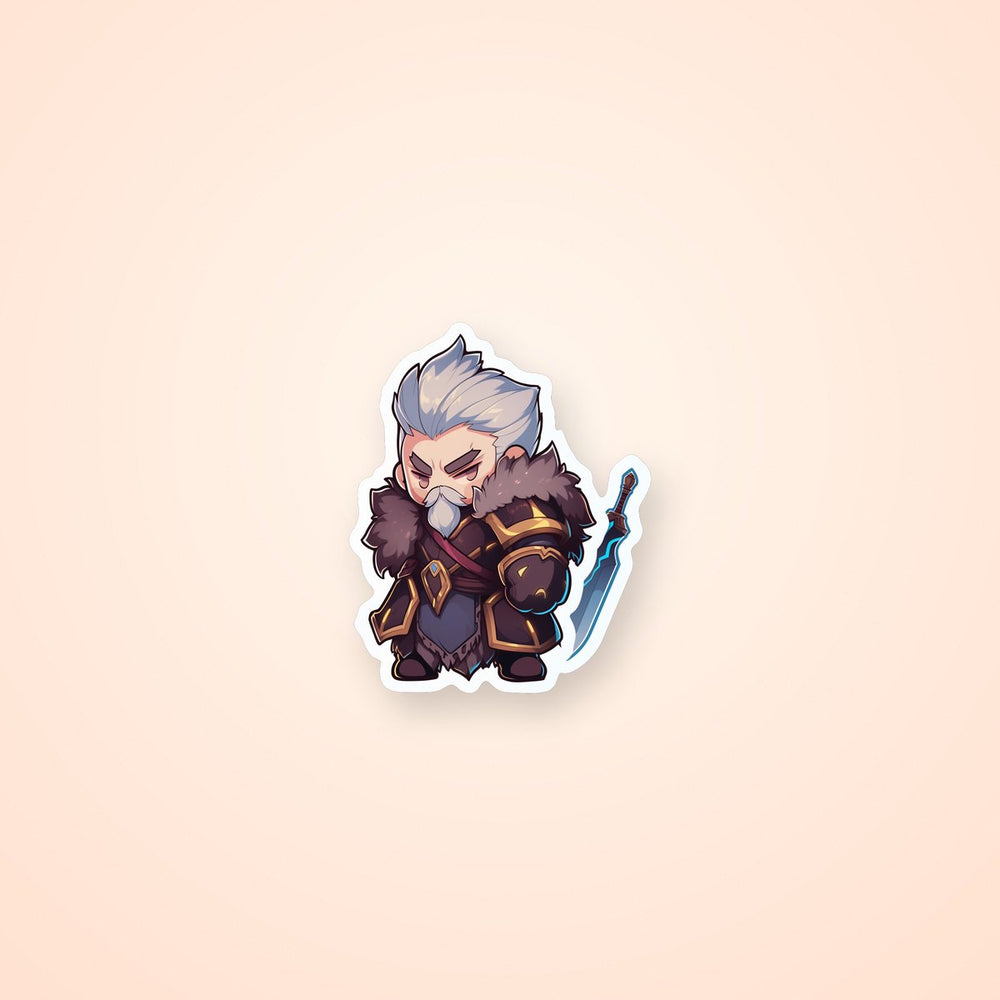 Chibi Viking with Sword Sticker