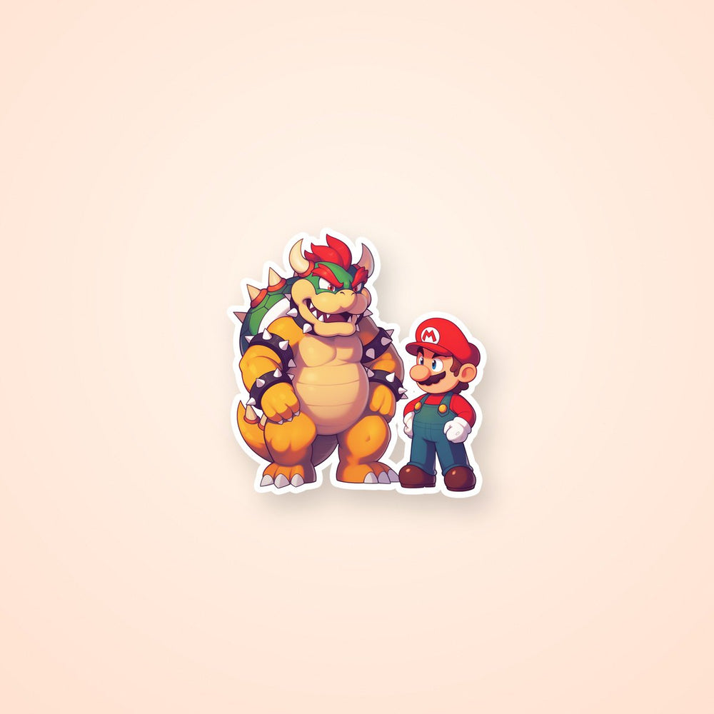 Mario & Bowser Friendship Sticker
