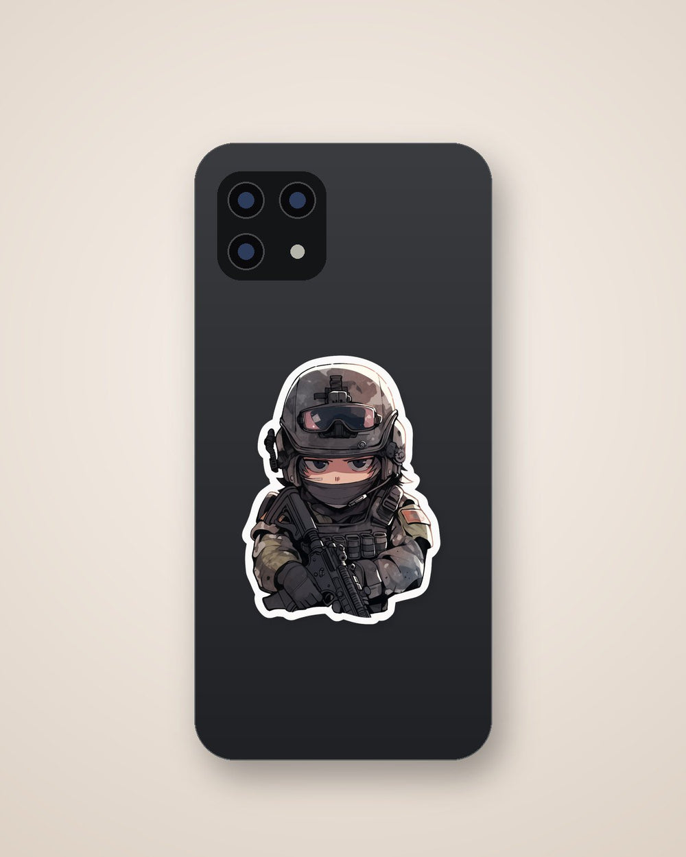 Anime Guy in Gear and Armed Sticker