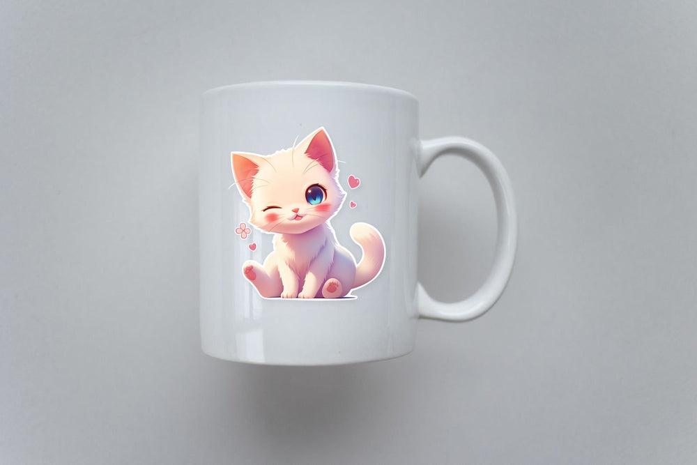 Adorable Kitten Winking Sticker