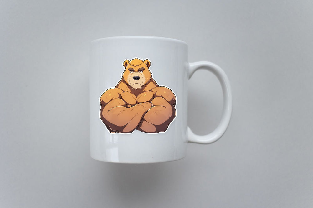 Cool Bear Bodybuilder Sticker