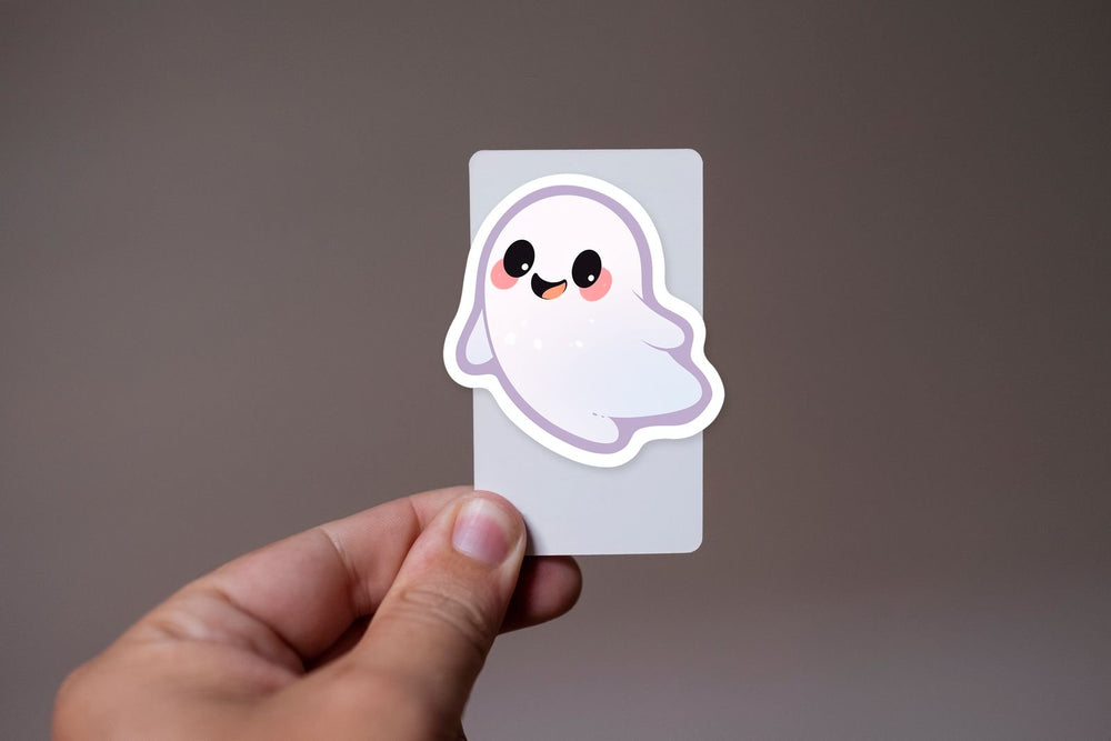 Cute White Ghost Sticker