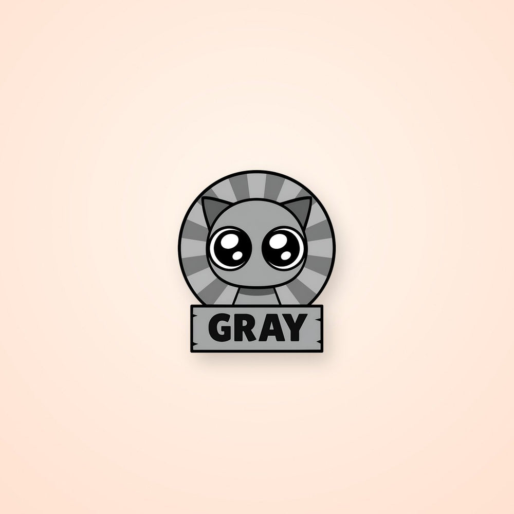 Gray Sprunki Cute Eyes Sticker