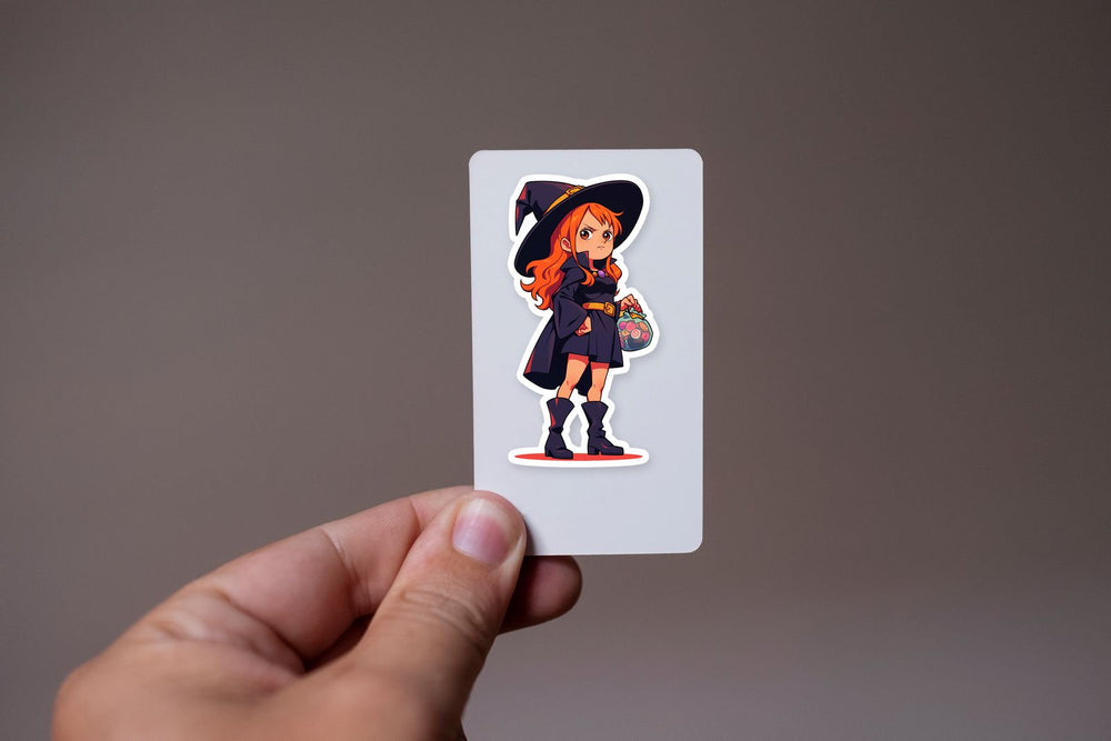One Piece Nami Witch Outfit Halloween Sticker