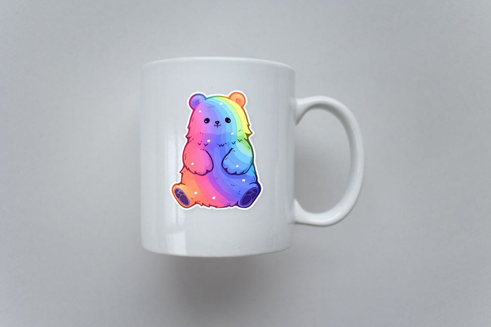 Aesthetic Rainbow Bear Sticker