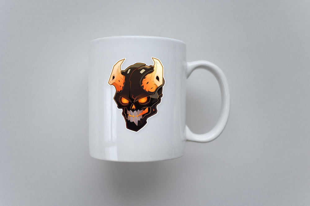 Cool Demonic Helmet Sticker