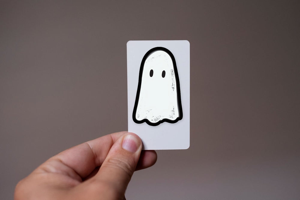 Cute Minimal Ghost Sheet Boo Halloween Sticker