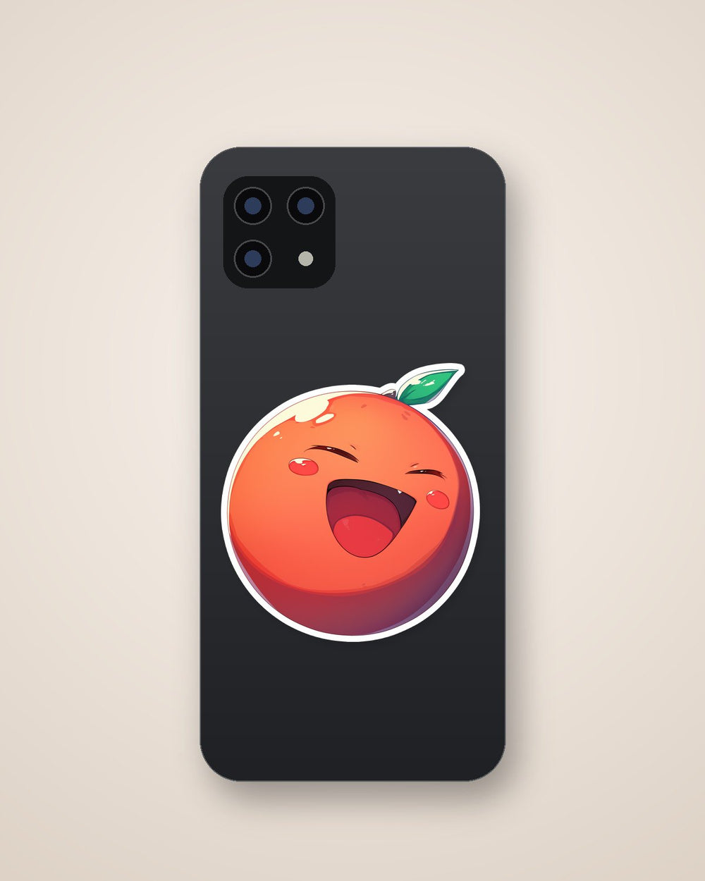 Funny Citrus Face Cartoon Sticker