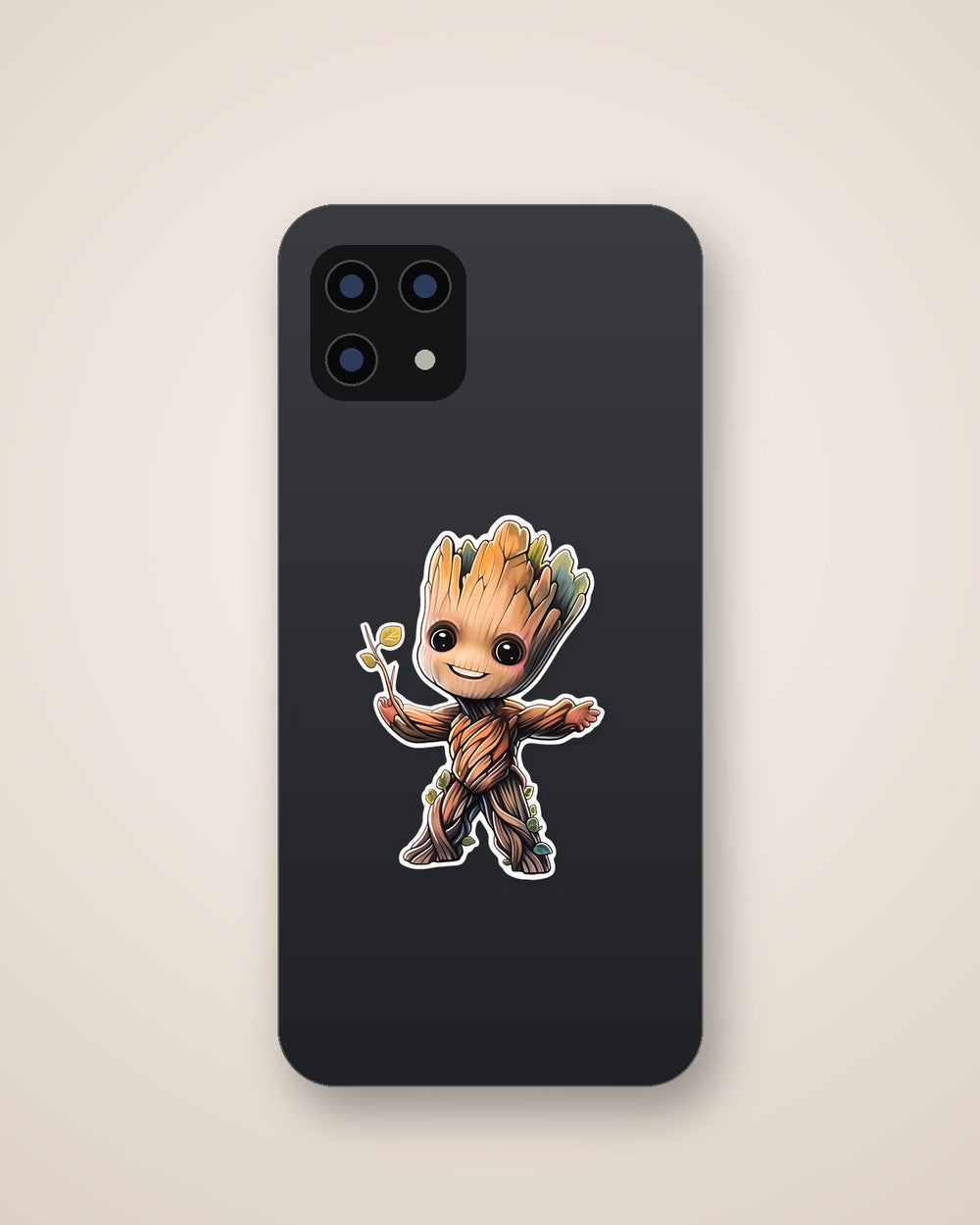 Cute Groot Smiling Marvel Sticker