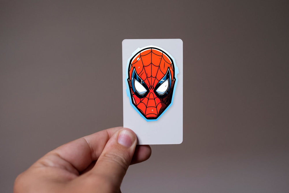 Spider-Man Head Blue Stroke Sticker