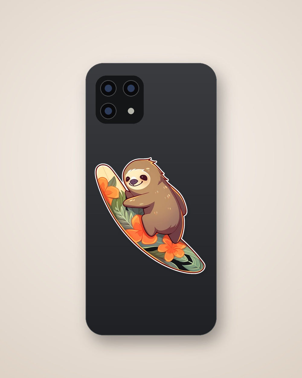 Sloth on a Surfboard Sticker