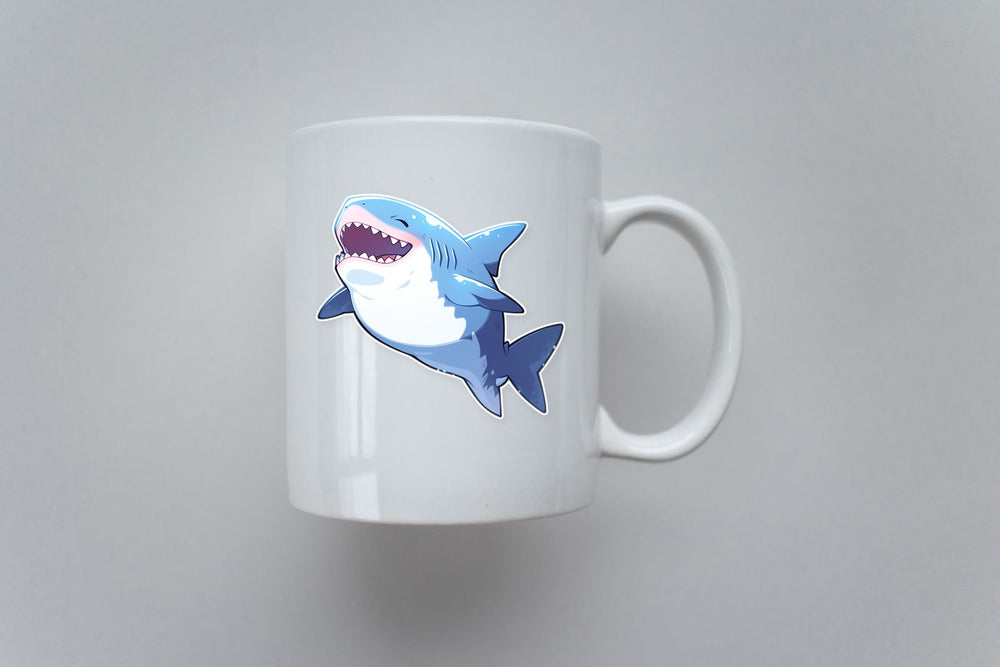 Funny Great White Shark Sticker