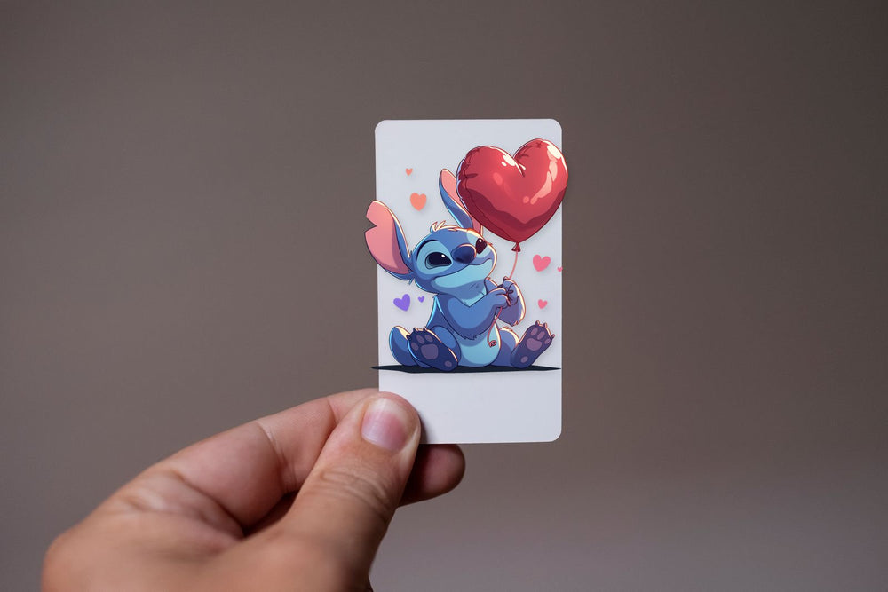 Stitch Heart Balloon Sticker