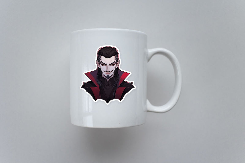 Halloween Smiling Dracula Sticker