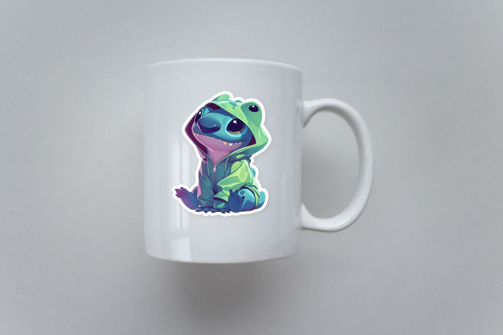 Stitch Frog Hoodie Cute Disney Sticker