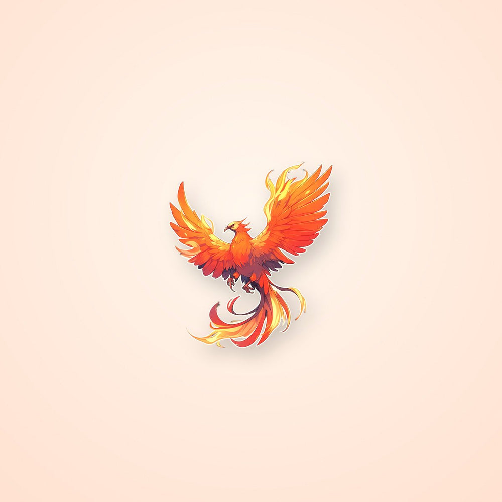 Beautiful Fiery Phoenix Sticker