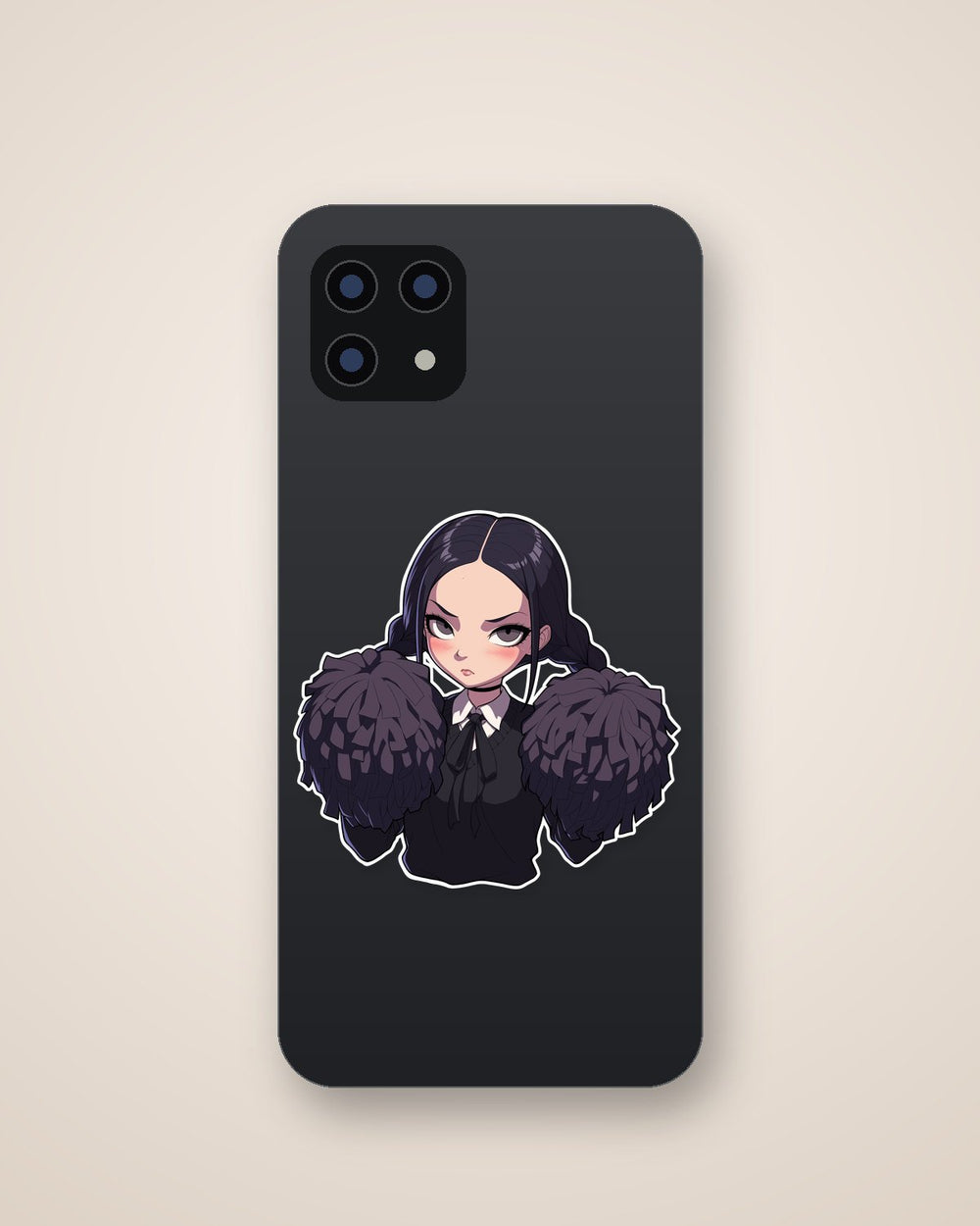 Wednesday Addams Goth Cheerleader Sticker