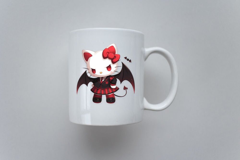Gothic Devil Hello Kitty Wings Sticker