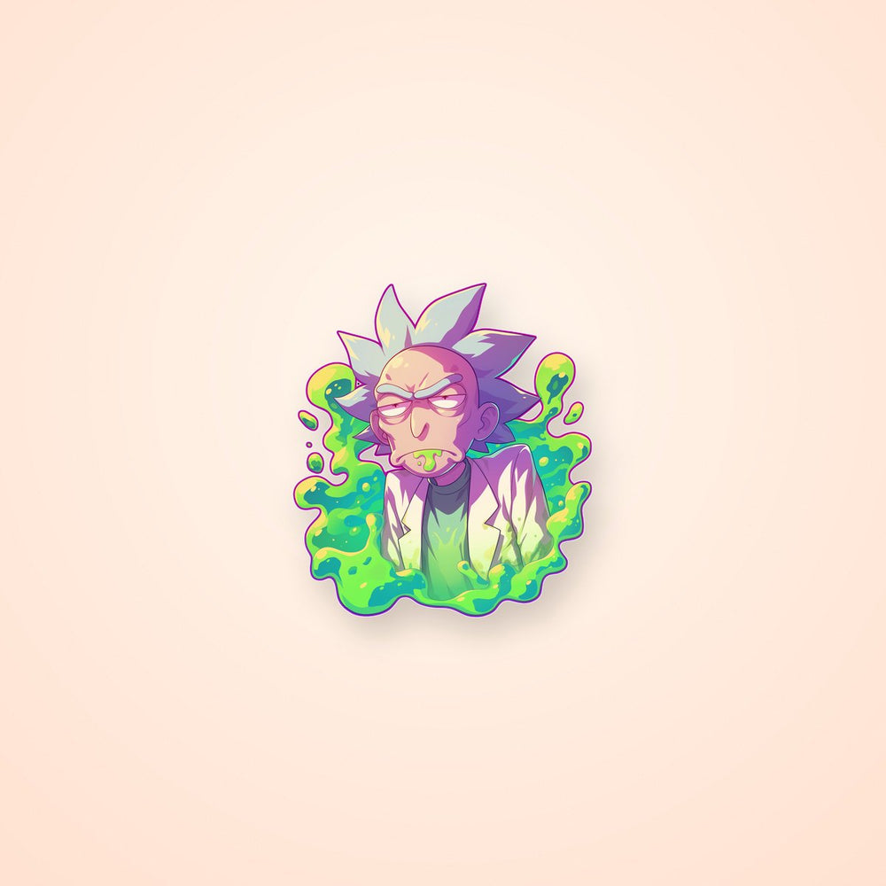 Rick and Morty Cool Green Sticker