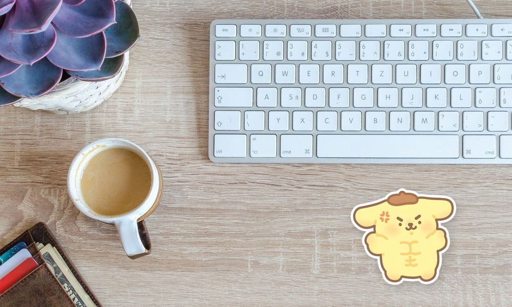Pompompurin Muscle Funny Sticker