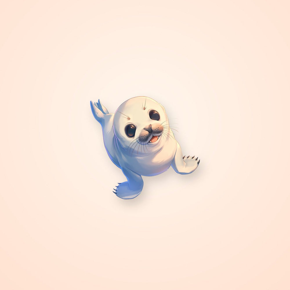 Cute Baby Seal Smiling Sticker