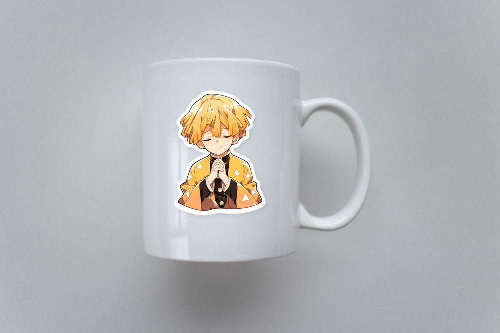 Cute Zenitsu Pray Sticker