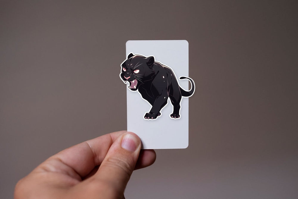 Attacking Black Panther Sticker