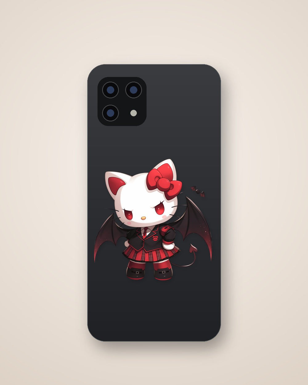 Gothic Devil Hello Kitty Wings Sticker