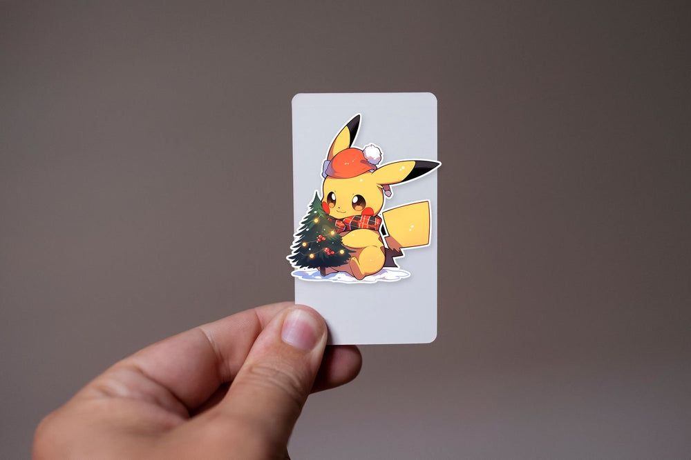 Pikachu with Christmas Tree Sticker