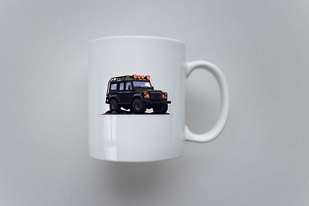Black Land Rover Defender Sticker