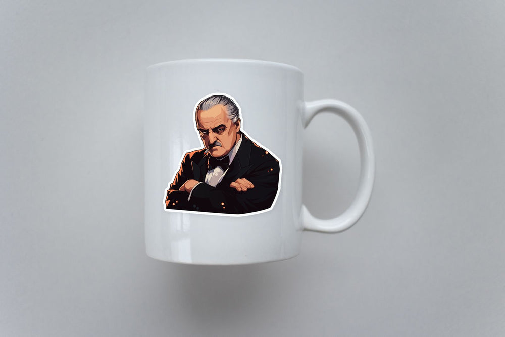The Godfather Vito Corleone Smoking Sticker
