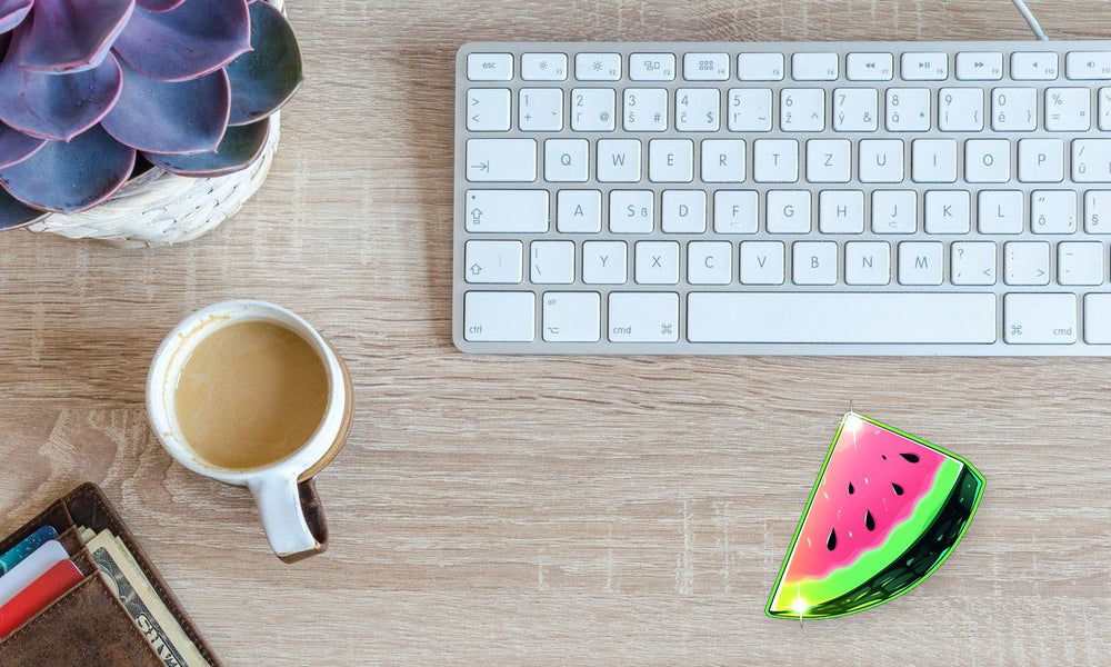 Handful of Watermelon Green Stroke Sticker