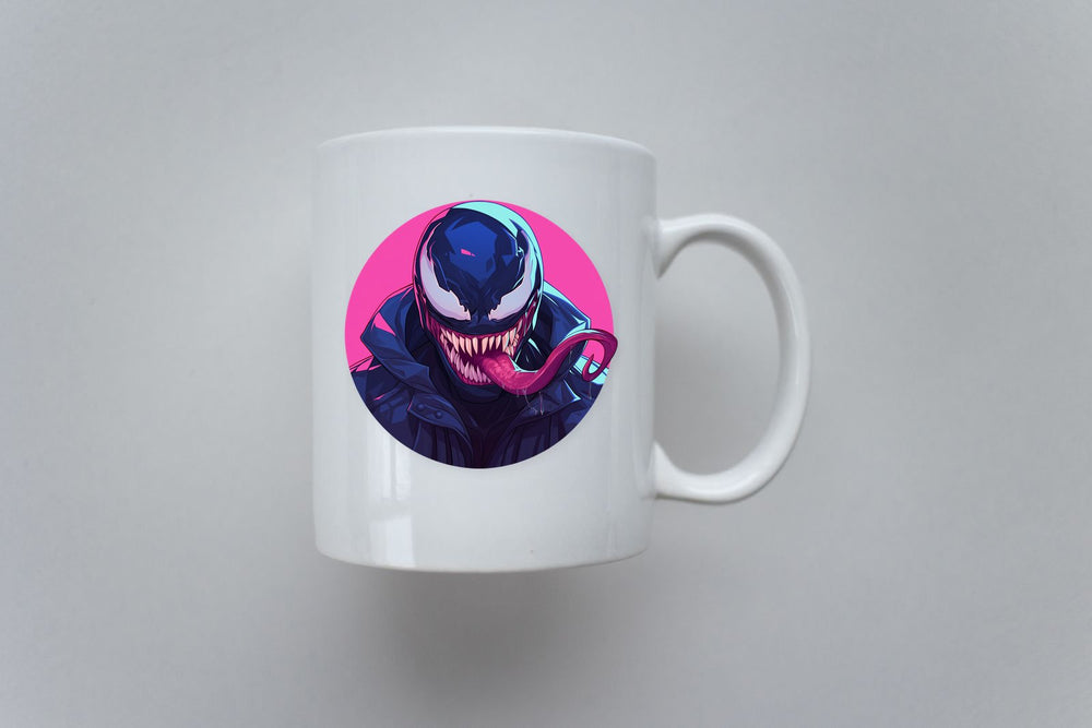 Tongue-Out Venom Round Sticker